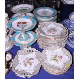 Various Coalport and other English porcelain part dessert services