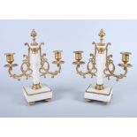 A set of three Italian three-branch pendant light fittings, decorated flowers