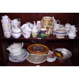 A Continental porcelain coffee service and other decorative wares
