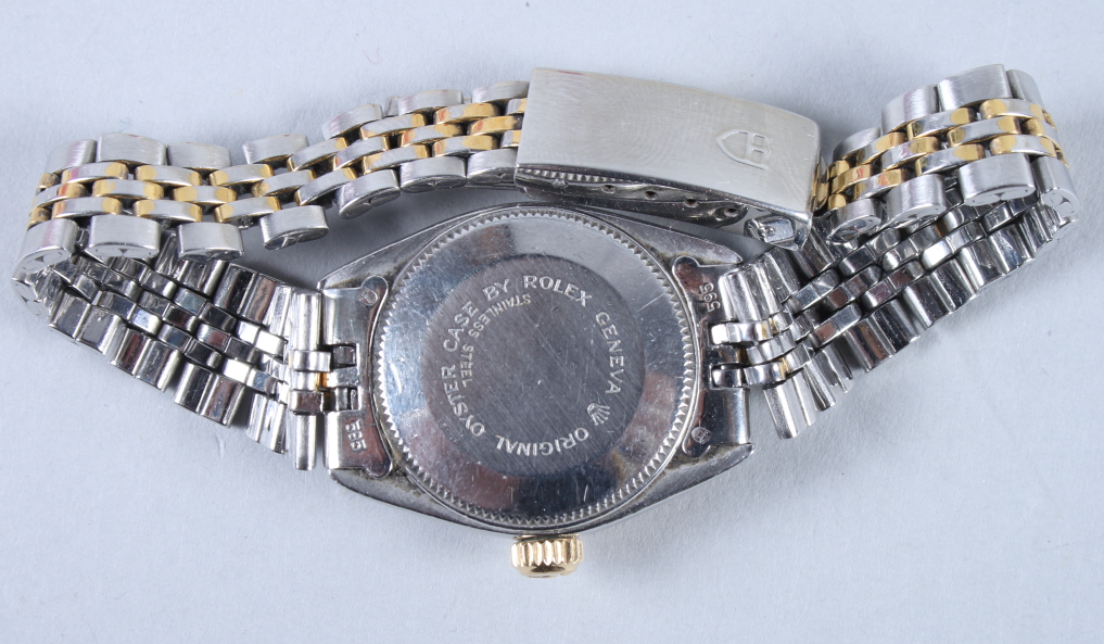 A lady's 1986 Rolex Tudor wristwatch, stainless steel case and bracelet, gold painted dial, sweeping - Bild 3 aus 3