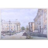 Ken Howard: a signed limited edition print, "Downing College", 110/350, and Claire Cooper: two