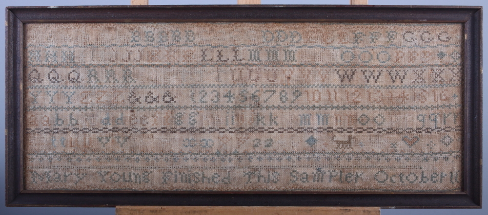 A group of four late Georgian religious alpha-numeric samplers, each framed and glazed - Image 4 of 4