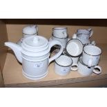 A Midwinter Stonehenge "Creation" teaset for six, including six cups, saucers, teapot, milk jug