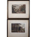 A pair of early 19th century coloured aquatints, "Pheasant Shooting" and "Partridge Shooting", in