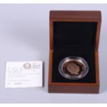 A 2008 HRH Prince Charles 60th birthday gold proof £5 crown, with COA