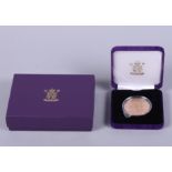 A 2007 Diamond Wedding gold proof £5 crown, with COA