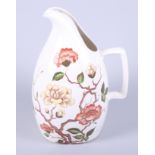 A mid 20th century Jessie Tait Midwinter "Ming Tree" lemonade jug with 'C' scroll handle, painted