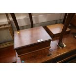 A mahogany and line inlaid workbox and a number of other boxes, various