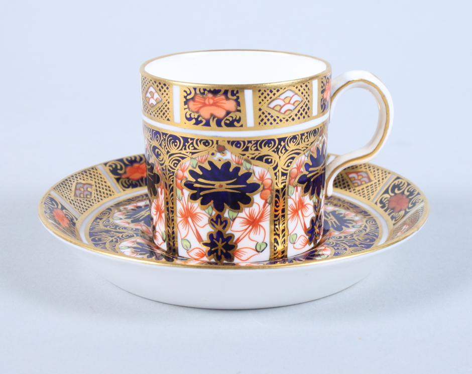 A Royal Crown Derby, pattern 1128, coffee can and saucer