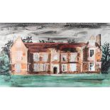 †John Piper: a coloured limited edition print, "Pyrton Manor", 11/70, block signature and