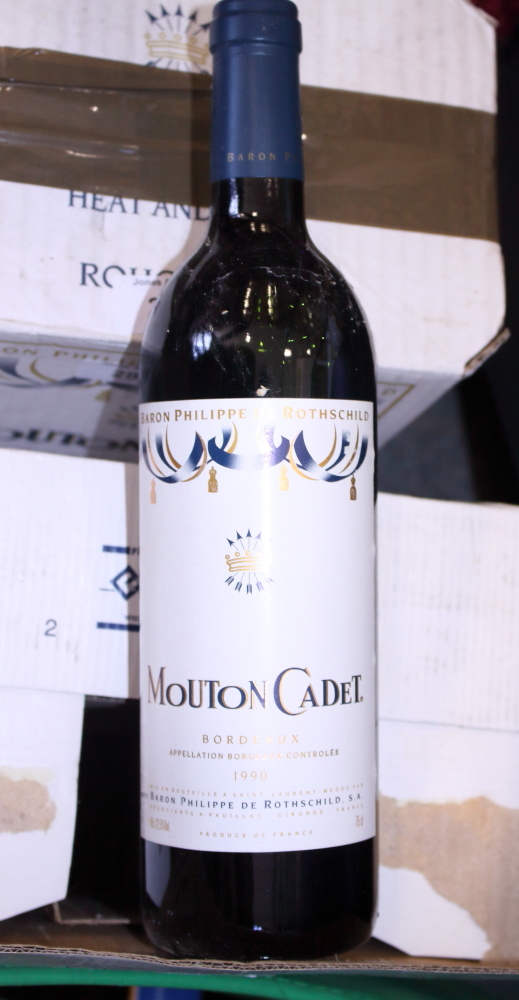 Twelve bottles of Baron Philippe de Rothschild Mouton Cadet Bordeaux 1990 - Image 2 of 2