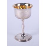 A pair of silver 1997 Silver Jubilee Queen's goblets 5 1/2" high, 9.0oz troy approx