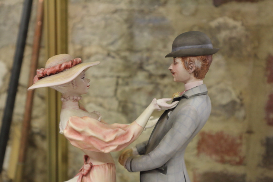 An Albany porcelain figure group, "Rendezvous", 18" high, in original box with certificate - Image 3 of 6