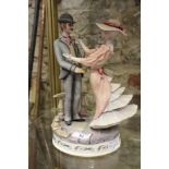An Albany porcelain figure group, "Rendezvous", 18" high, in original box with certificate