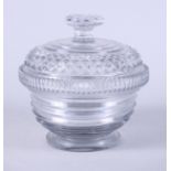 An Irish early 19th century cut glass bowl and cover, 7" high