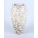 An Egyptian mid 20th century marble vase, 10" high
