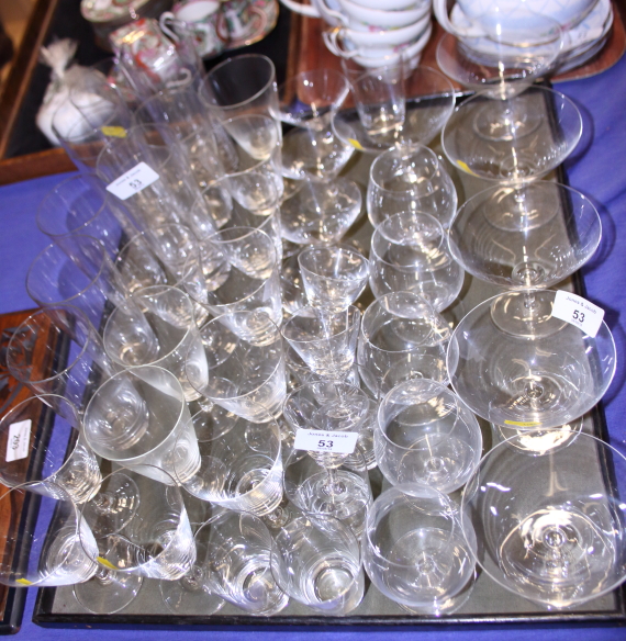 A quantity of Rosenthal glasses, other glasses and a quantity of silver plated flatware