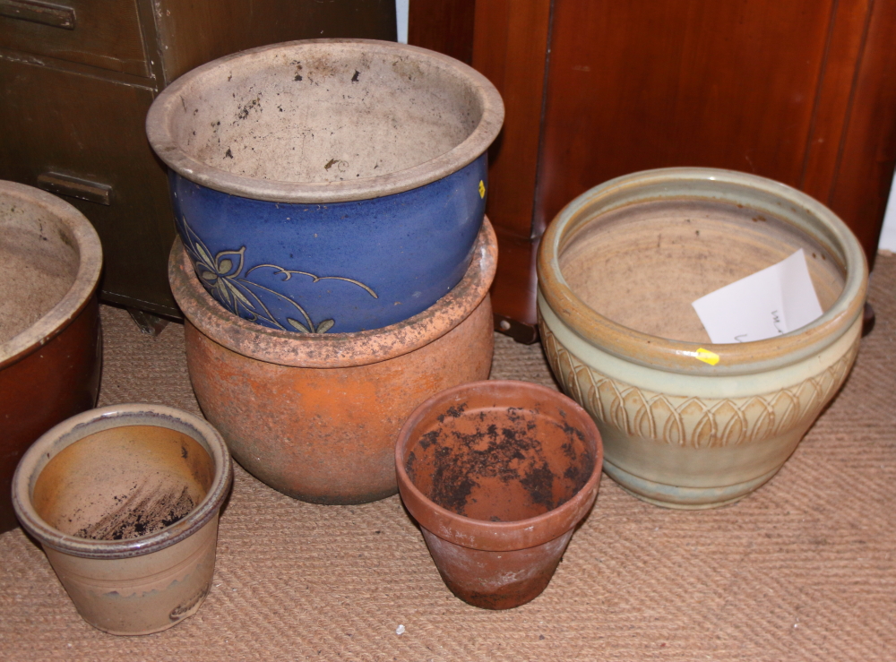 A collection of stoneware and other garden planters, various - Image 3 of 3