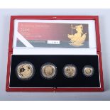 A 2004 gold proof Britannia four coin set, in case