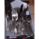 An Orfevrerie Wiskemann 1930s silver plated service for six together with a number of ancillary