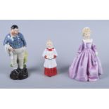 Two Royal Doulton figures, "Fat Boy" HN555 and "Choir Boy" HN2141, and a Royal Worcester figure "