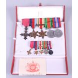 A WWII medal group, including service and defence medals, Africa star with North Africa bar, 1939-