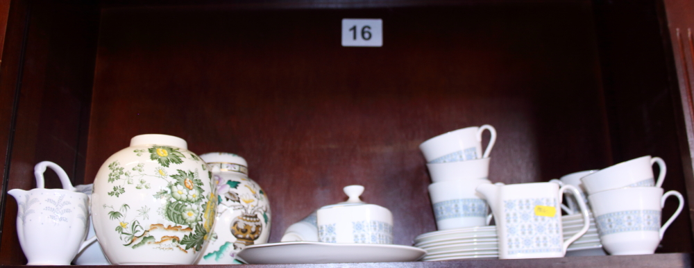 A Royal Doulton "Counterpoint" pattern part teaset, together with other porcelain