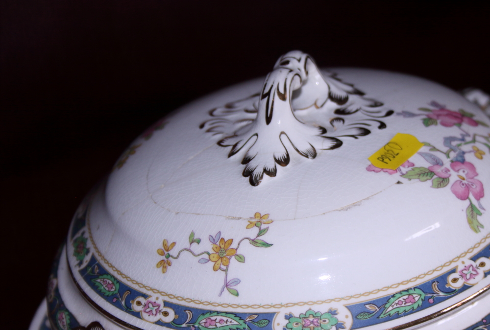 An early 20th century Booths china part dinner service, with band of flowers decoration - Image 4 of 4