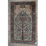 A tree of life prayer rug, 52" x 30" approx