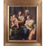 Caroline Watson: watercolour study, Madonna, Child, Saint Catherine and Saint Anne, after Prospero