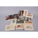 A collection of silk and other postcards relating to WWI, one hundred approx