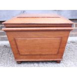 A 19th century mahogany sarcophagus-shaped wine cellarette, 22" wide