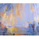 Rex Preston: print on canvas, "Moorland Pool", 35 1/2" x 25 1/2", complete with COA from Solomon