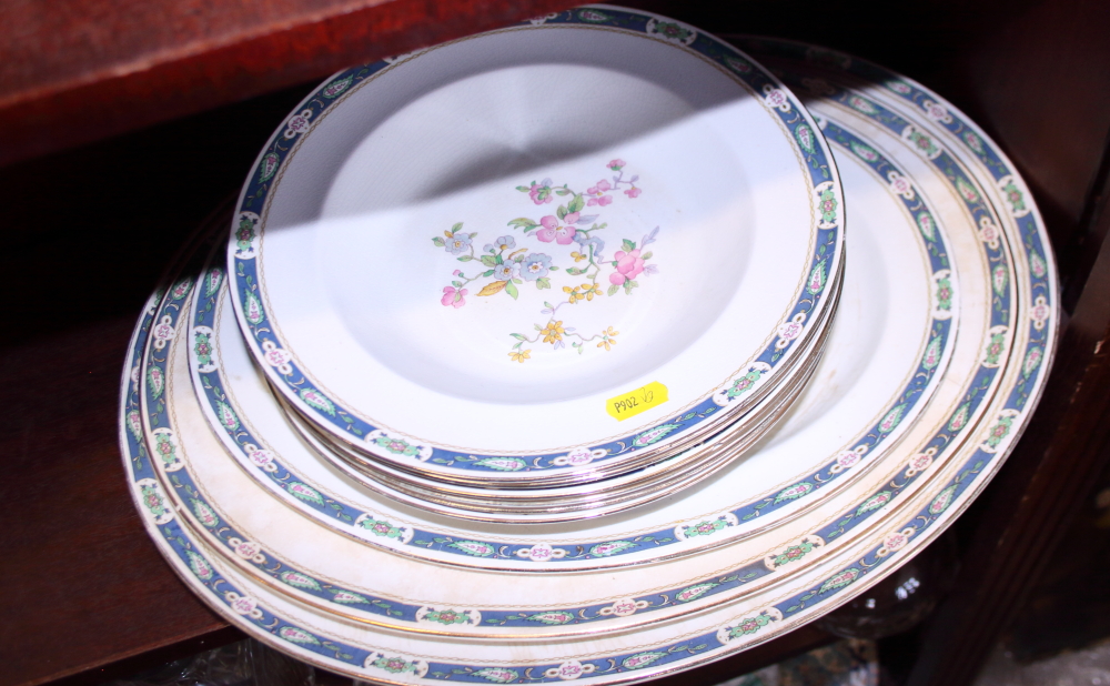 An early 20th century Booths china part dinner service, with band of flowers decoration - Image 2 of 4