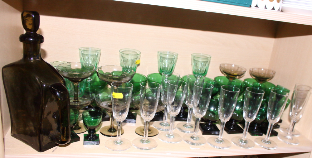 A number of part suites of early 20th century Austrian and other glassware