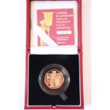 A 2003 gold proof 50p piece Centenary of Women's Movement coin, in case with COA