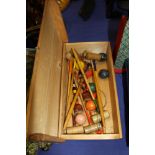 A table croquet set