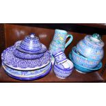 A quantity of mid 20th century Iznik and Islamic pottery, each painted in brightly coloured