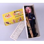 A Pelham standard puppet "Policeman" with instructions, in original box