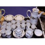 A Royal Doulton "Larchmont" pattern bone china coffee set