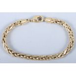 An 18ct gold rope twist bracelet, stamped 750, 9.2g