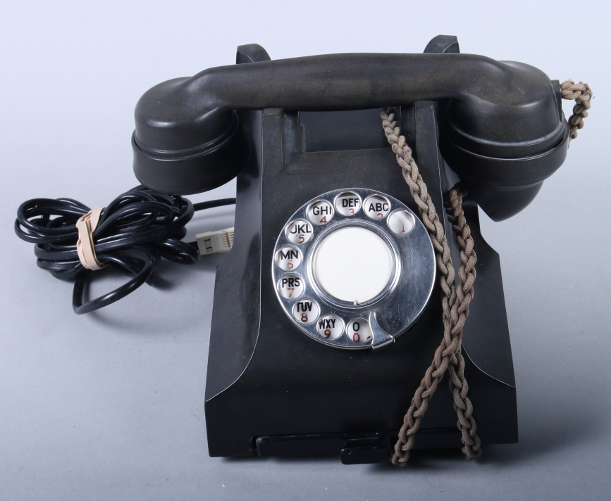 A Bakelite telephone (now converted for modern use)