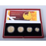 A 2005 gold proof Britannia four coin set, in case