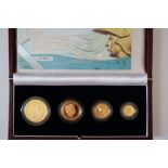 A 2006 Britannia collection four gold proof coin set, in fitted case with COA