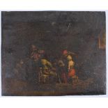 An oil on copper, 17th century Dutch genre scene, 8" x 10"