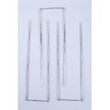 Three pairs of modern silver chopsticks 3.7oz troy approx