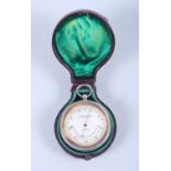 A nickel cased pocket barometer, thermometer and altimeter by J Bateman, 151 High Holborn, London,