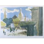 Edwin Ladell: a screen print, Sacre Coeur, in a painted frame