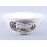 A 1938 Wedgwood creamware Eric Ravilious 'Boat Race' bowl, decorated various scenes including