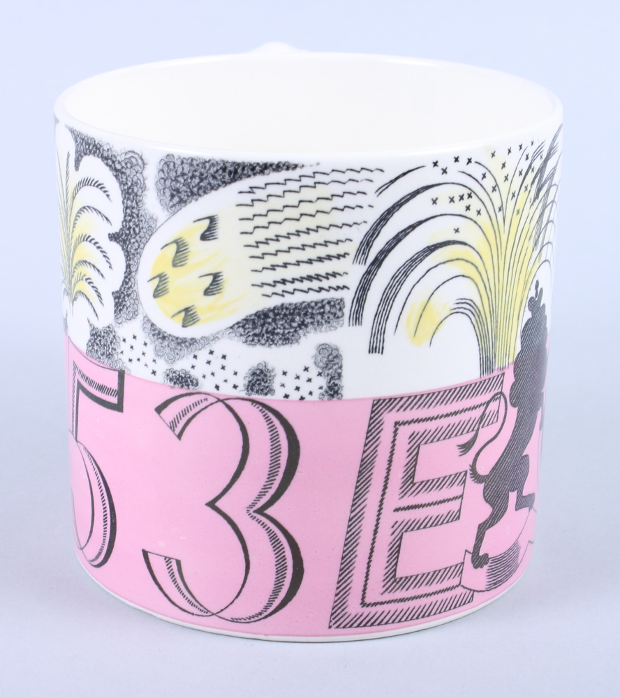 A Wedgwood mug, designed by Eric Ravilious, commemorating the 1953 Coronation of Queen Elizabeth II, - Image 4 of 8